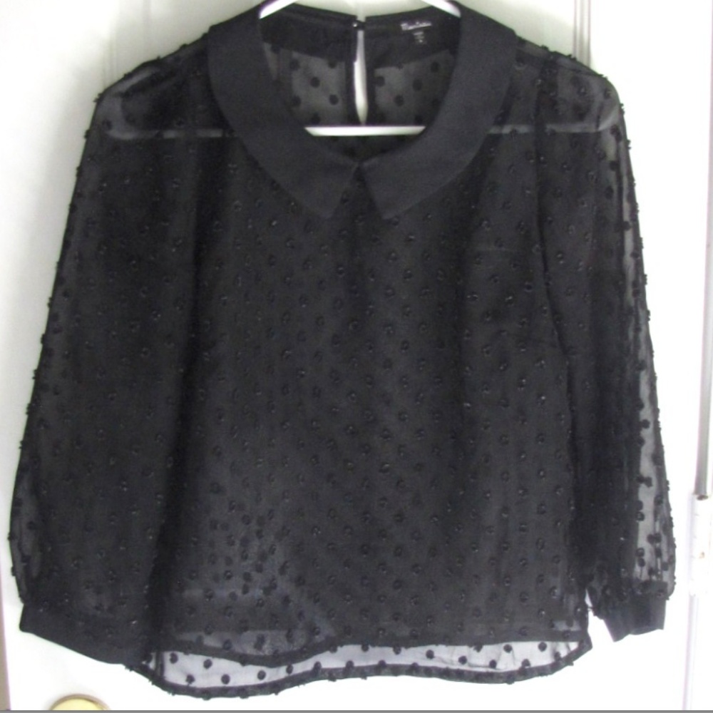 Sheer black blouse